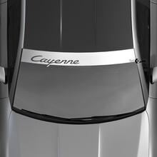 Adhesivo para parabrisas con logotipo de Porsche Cayenne y kit de rayas de fondo
 2