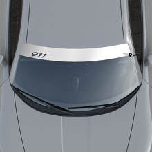 Kit de Calcomanías de Parabrisas con Logo 911 y Rayas de Fondo 2 Para Porsche 911 2