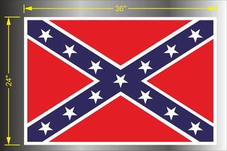 Banderas generales de Lee de los estados confederados de América, pegatina de vinilo de 24 x 36 pulgadas
