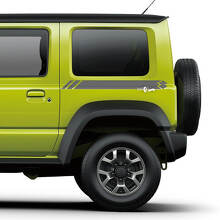 Suzuki JIMNY Gráficos laterales traseros Puertas Calcomanía Logo S Lines pegatina
 2