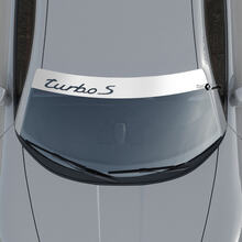 Porsche Turbo S Logo Parabrisas con kit de rayas de fondo Calcomanía adhesiva 2
 2