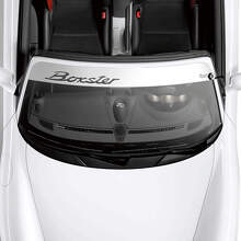 Calcomanía de kit de logotipo de Porsche Boxster para parabrisas con rayas de fondo
 3