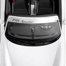 Porsche 718 Spyder Logo Parabrisas con kit de rayas de fondo Calcomanía adhesiva
 2