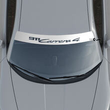 Porsche 911 Carrera 4 Logo Parabrisas con kit de rayas de fondo Calcomanía adhesiva
 3
