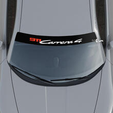Porsche 911 Carrera 4 Logo Parabrisas con kit de rayas de fondo Calcomanía adhesiva
 4