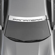 Adhesivo para parabrisas con logotipo de Porsche Panamera y kit de rayas de fondo
 2