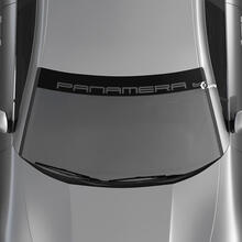 Adhesivo para parabrisas con logotipo de Porsche Panamera y kit de rayas de fondo
 3