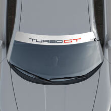 Logotipo Porsche Turbo GT para parabrisas con kit de calcomanías de franjas de fondo 2
 2