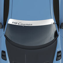 Adhesivo para parabrisas con logotipo de Porsche Turbo GT y kit de rayas de fondo
 2