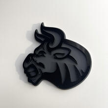 Insignia 3D personalizada Logotipo de Bull Angry Emblema de insignias de guardabarros
 2