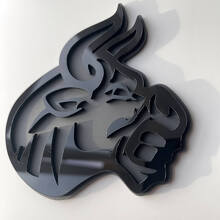 Insignia 3D personalizada Logotipo de Bull Angry Emblema de insignias de guardabarros
 3