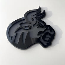 Insignia 3D personalizada Logotipo de Bull Angry Emblema de insignias de guardabarros
 4