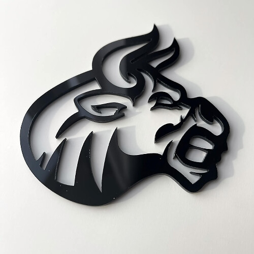 Insignia personalizada en 3D Bull Angry logo emblemas para guardabarros 2 1