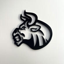 Insignia 3D personalizada Logotipo de Bull Angry Emblema de insignias de guardabarros
 2