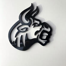 Insignia 3D personalizada Logotipo de Bull Angry Emblema de insignias de guardabarros
 3