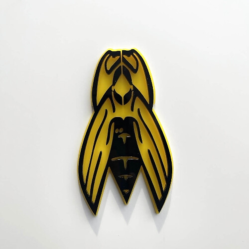 Logo personalizado de abeja avispa 3D Placa distintiva de guardabarros