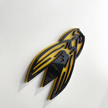 Insignia 3D personalizada, logotipo de avispa de abeja, emblema de insignias de guardabarros
 2