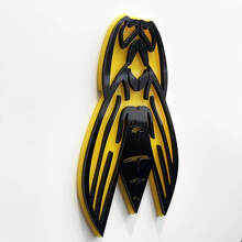 Logo personalizado de abeja avispa 3D Placa distintiva de guardabarros_3