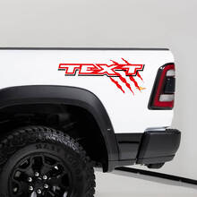 Juego de vinilos adhesivos con marcas de garras TRX para laterales de caja de Dodge Ram TRX_2
