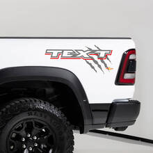 Juego de vinilos adhesivos con marcas de garras TRX para laterales de caja de Dodge Ram TRX_3