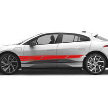 Jaguar I Pace Side Stripes Graphics Puertas calcomanía Logo Lines pegatina
 2