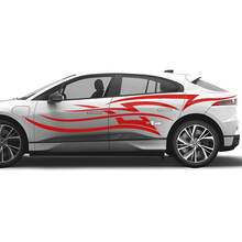 Jaguar I Pace Side Tattoo Stripes Graphics Puertas calcomanía Logo Lines pegatina
 2