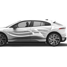 Jaguar I Pace Side Tattoo Stripes Graphics Puertas calcomanía Logo Lines pegatina
 3