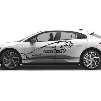 Jaguar I Pace Side Tattoo Stripes Graphics Puertas calcomanía Logo Lines pegatina
 1