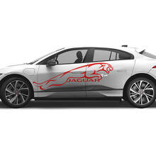Jaguar I Pace Side Tattoo Stripes Graphics Puertas calcomanía Logo Lines pegatina
 3