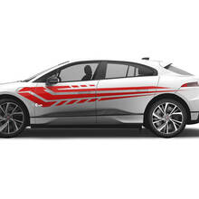 Jaguar I Pace Side Gráficos modernos Puertas calcomanía Logo Lines pegatina
 2