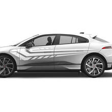 Jaguar I Pace Side Gráficos modernos Puertas calcomanía Logo Lines pegatina
 3