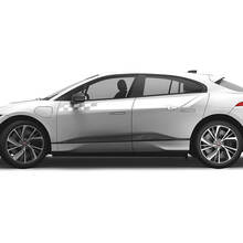 Jaguar I Pace Side Checkered Stripe Graphics Puertas calcomanía Logo Lines pegatina 2
 3