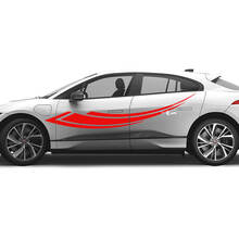 Jaguar I Pace Side Graphics Puertas calcomanía Logo Lines pegatina
 2