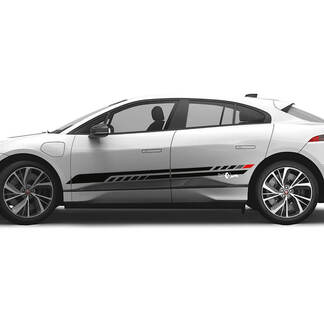 Jaguar I Pace Side 2 colores rayas modernas gráficos puertas calcomanía Logo líneas pegatina
