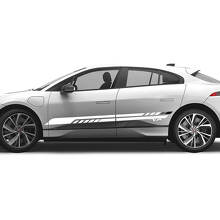 Jaguar I Pace Side 2 colores rayas modernas gráficos puertas calcomanía Logo líneas pegatina
 3