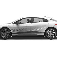 Jaguar I-Pace Puertas laterales Rayas de colores degradados Calcomanía gráfica Logotipo adhesivo
 3