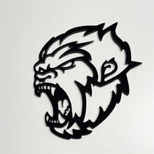 Emblema de insignias de guardabarros con insignia 3D de Angry Yeti Sasquatch Bigfoot
 4