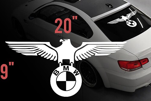 Calcomanías adhesivas de vinilo para ventana trasera de coche alemán BMW Eagle para M3 M5 M6 e36 todos
