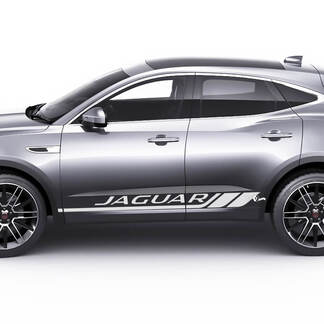 Jaguar E-Pace Puertas laterales Rayas a cuadros Calcomanía gráfica Logotipo adhesivo
