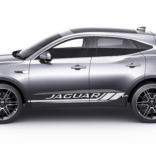 Jaguar E-Pace Puertas laterales Rayas a cuadros Calcomanía gráfica Logotipo adhesivo
