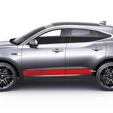 Jaguar E-Pace Panel basculante lateral Puertas Rayas Calcomanía gráfica Etiqueta adhesiva con logotipo
 2