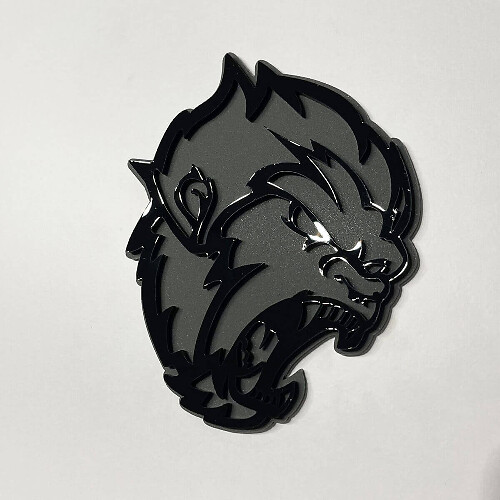 Placa Emblema 3D Guardabarros Sasquatch Bigfoot Enfadado