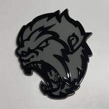 Placa Emblema 3D Guardabarros Sasquatch Bigfoot Enfadado_4