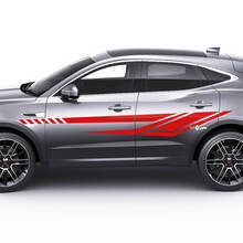 Jaguar E-Pace Side Modern Doors Stripes Calcomanía gráfica Logotipo adhesivo
 2