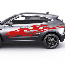 Jaguar E-Pace Logotipo lateral Jaguar Flame Doors Calcomanía gráfica Logotipo adhesivo
 2