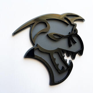 Insignia Hellcat Demon 3D Emblema de insignias de guardabarros negro vs gris
 1