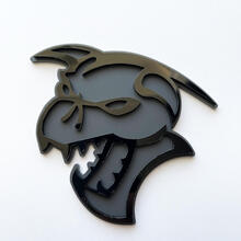 Insignia Hellcat Demon 3D Emblema de insignias de guardabarros negro vs gris
 3