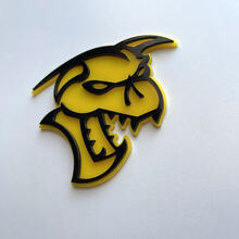 Insignia Hellcat Demon 3D Emblema de insignias de guardabarros negro vs amarillo
 5