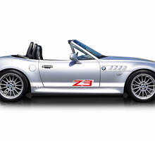 Par BMW Z3 Logo Rocker Panel Puertas laterales Tri Stripes Vinilo Calcomanía Pegatina
 3