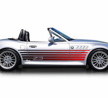 Strobe Stripes BMW Z3 Degradado Puertas laterales Rayas Vinilo Calcomanía Pegatina
 3